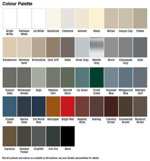 Garage Door Capping Colours