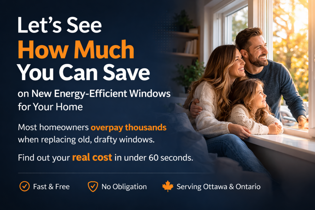 See how much you can save on window replacement in Ottawa with energy efficient windows